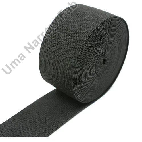 1.25 Inch Polyester Elastic Tape, for Making Garments, Pattern : Plain