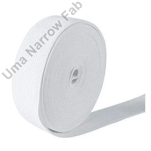 1 Inch Polyester Elastic Tape, for Making Garments, Pattern : Plain
