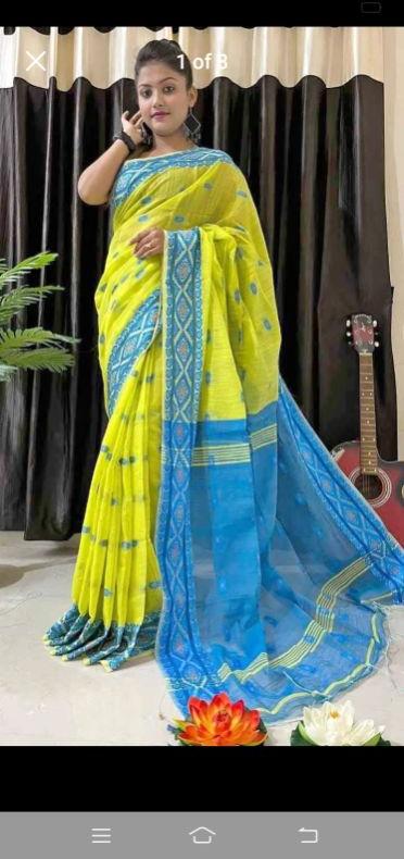 Unstitched Handloom Saree, For Easy Wash, Occasion : Casual Wear
