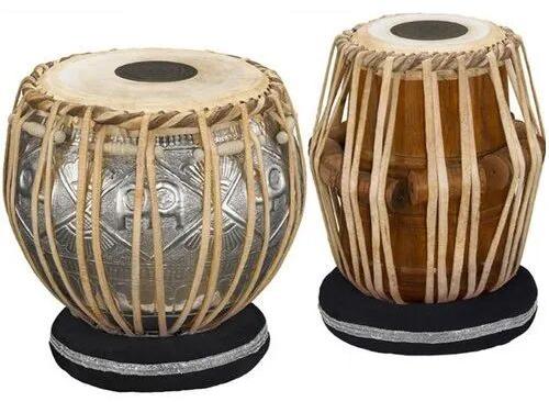 Cylindrical Wooden Tabla, Color : Silver