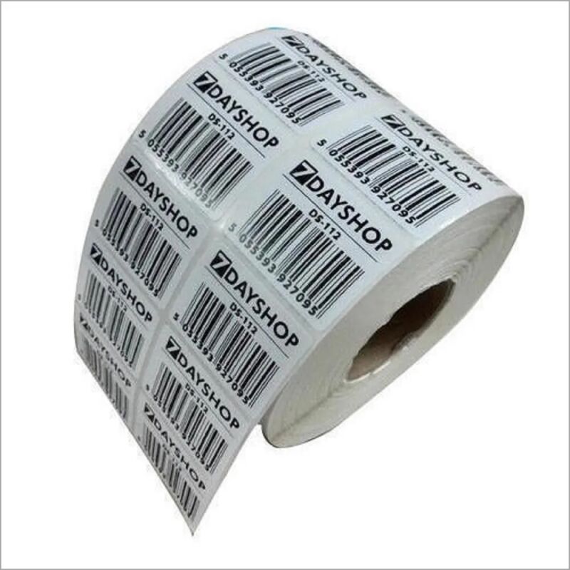 Printed Paper Barcode Label Roll, Size : 50X25mm