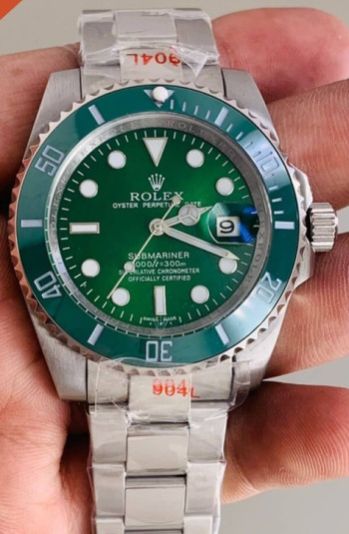 Rolex Submariner Silver Green Dial Swiss Automatic Watch