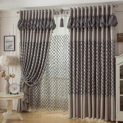 Polyester Window Curtain, Pattern : Printed