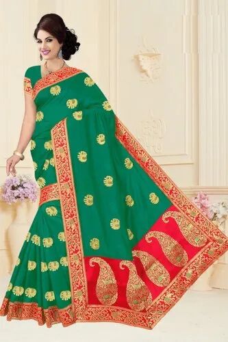 Silk Sarees Embroidery, Occasion : Party Wear