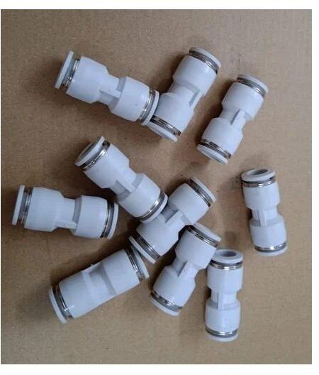 White Pu Straight Tube Connector, Packaging Type : Bag