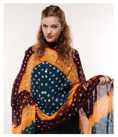 Cotton Bandhani Dupatta, Pattern : Printed