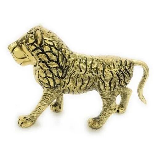 Gold Plated Lion Statues