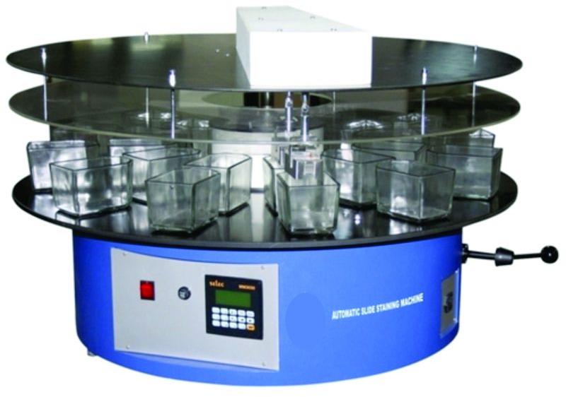 AUTOMATIC SLIDE STAINING MACHINE, Certification : CE Certified, ISO 9001:2008