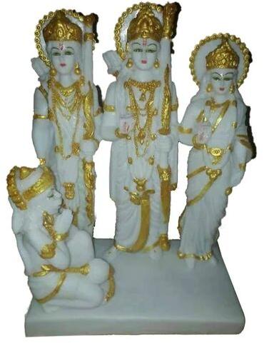Traditional Ram Darbar Marble Statue, for Worship