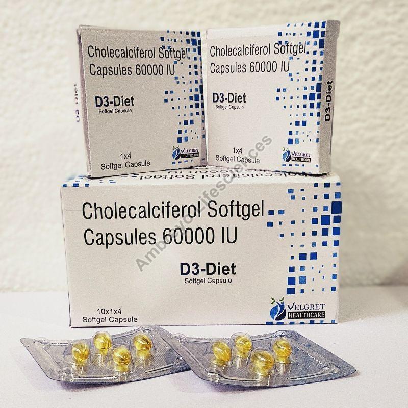 D3-Diet Softgel Capsules, Prescription : Prescription