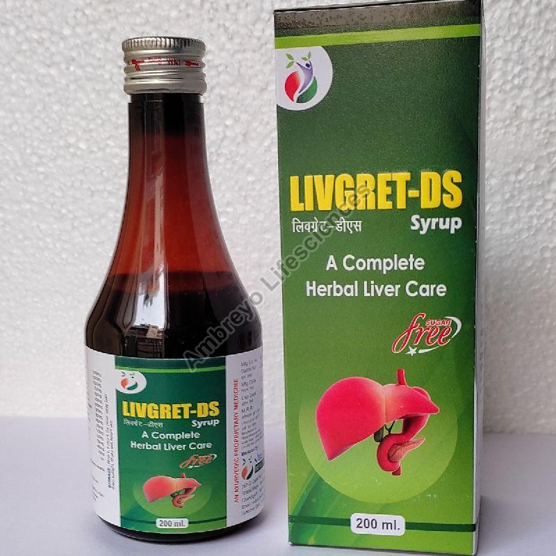 Livgret-DS Syrup, Packaging Type : Plastic Bottle