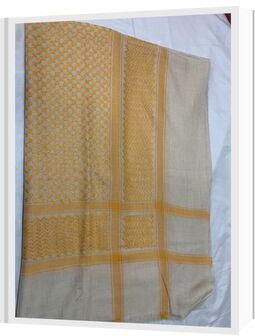 Basravi Yellow Embroidery Kashmiri Rumal