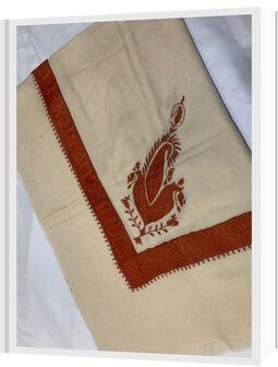 Cheenkar Brown Embroidery Kashmiri Rumal