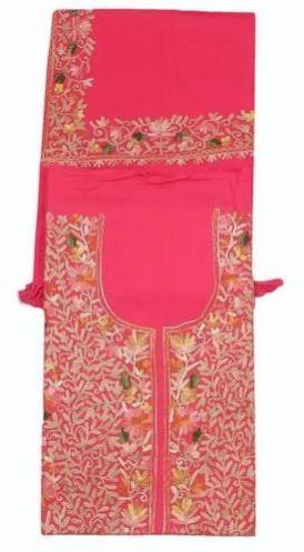 Pink Pashmina Unstitched Embroidered Suit