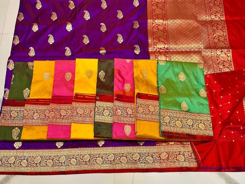 Banarasi Handloom pure silk saree 9, Feature : Dry Cleaning