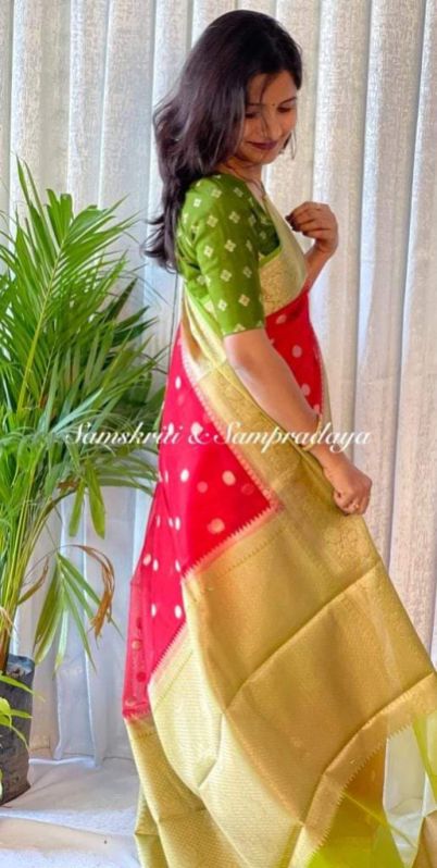 Banarasi Organza silk saree 4D, for Dry Cleaning, Technics : Woven