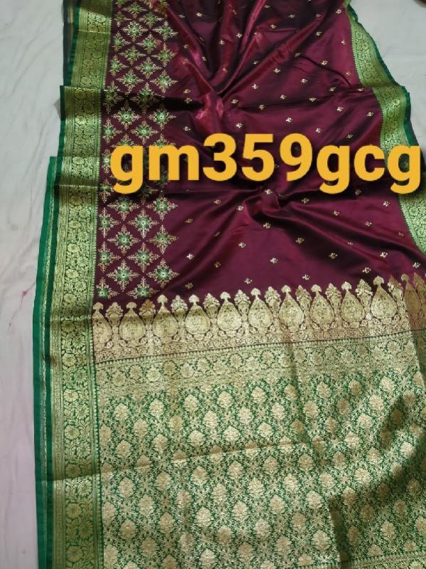 Printed Stitched handloom banarasi saree, Width : 6.5 Meter