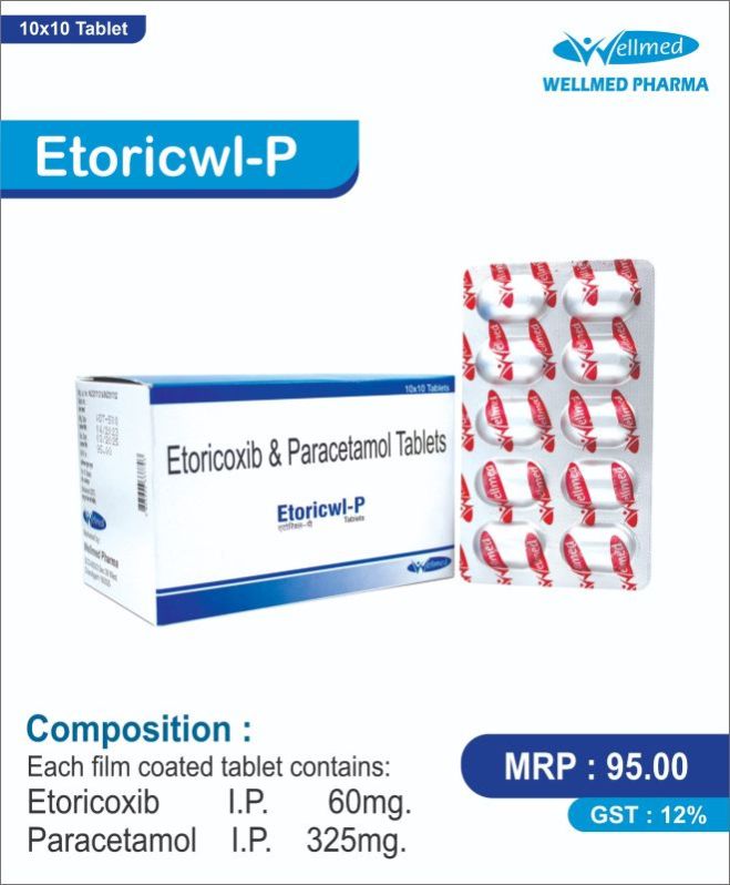 Etoricwl-P (Etoricoxib 60mg &amp;amp; paracetamol 325mg Tablets