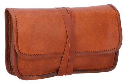 Plain Leather String Tobacco Pouch, Size : Standard