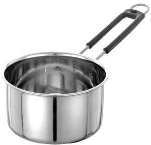 Silver 26 Gauge Stainless Steel Sauce Pan, For Cooking, Size : 10/11/12