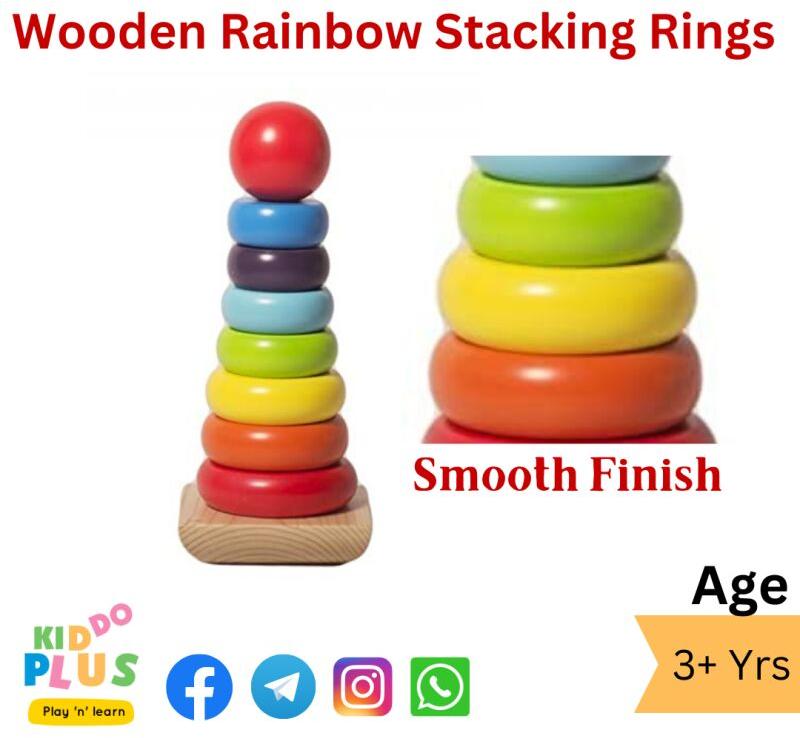 Non Polished Wooden Rainbow Stacker
