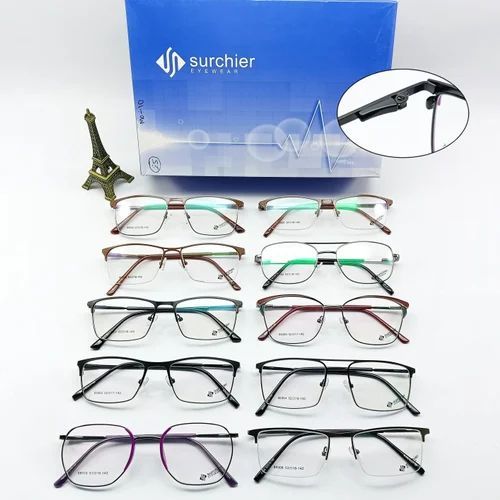 Rectangular Surchier Black Optical Eyewear Frame, Gender : Unisex
