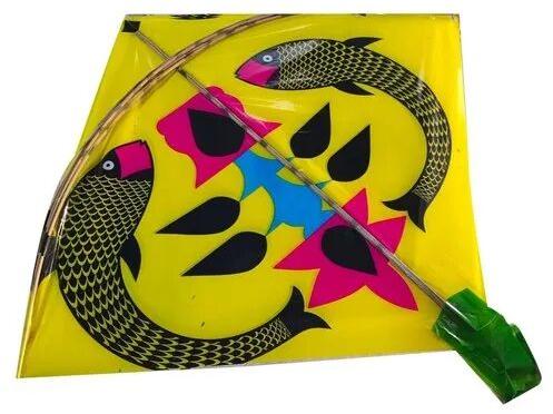 Printed Plastic Kite, Color : Yellow