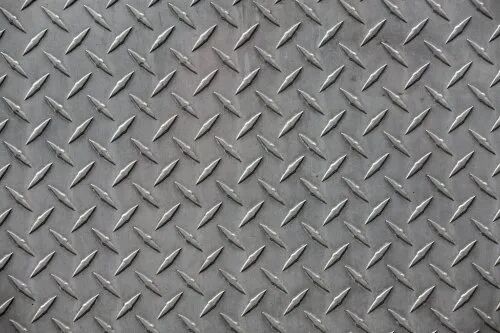 Mild Steel Ms Chequered Sheet, for Industrial, Fabrication Industry, Color : Silver