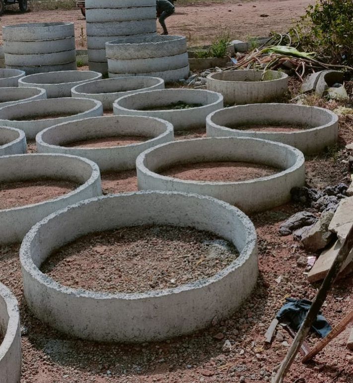 Polished Cement Water Tank Rings, Shape : Round