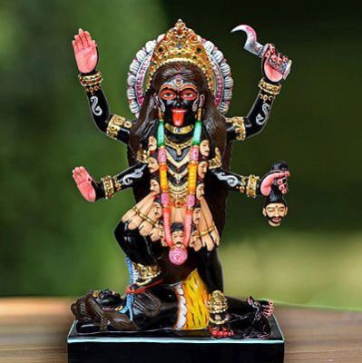 Marble Kali Mata Statue, for Worship, Temple, Packaging Type : Thermocol Box