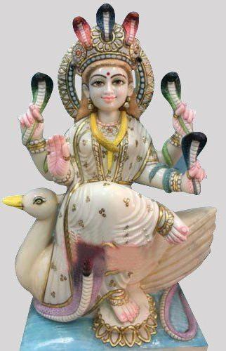 Polished Marble Mansa Mata Statue, for Temple, Home, Size : Multisizes