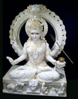 Marble Santoshi Mata Statue, for Worship, Temple, Home, Packaging Type : Thermocol Box, Carton Box