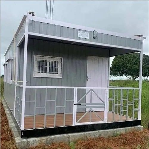 Rectangular Prefab Portable Farm House Cabin, for Office, Color : Gray