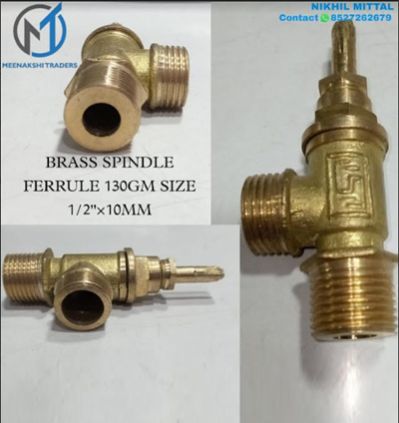 15mm x 10mm Brass Spindle Ferrule, for Gas Fitting, Oil Fitting, Water Fitting, Feature : Blow-Out-Proof