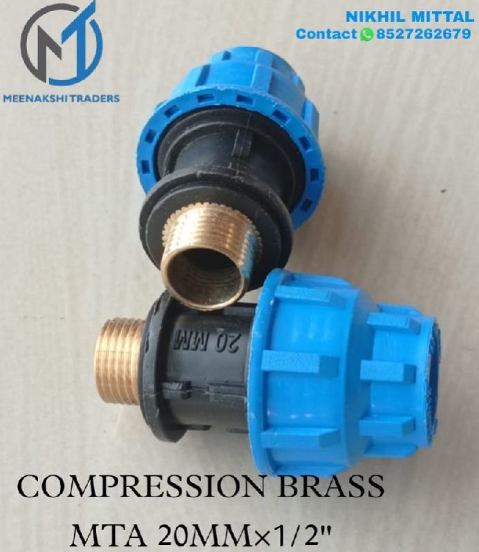 20mm X 15mm Compression Brass Mta, Size : Standard