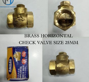 25mm Ambay Brass Check Valve, for Gas Fitting, Oil Fitting, Water Fitting, Feature : Blow-Out-Proof