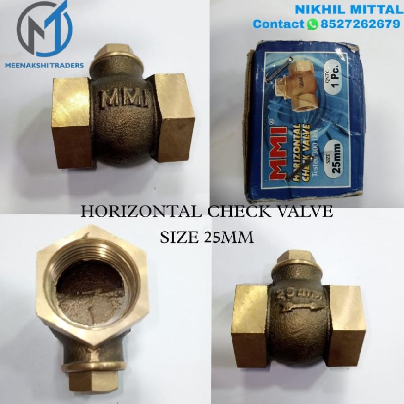 25mm Mmi Brass Check Valve, for Gas Fitting, Oil Fitting, Water Fitting, Feature : Blow-Out-Proof
