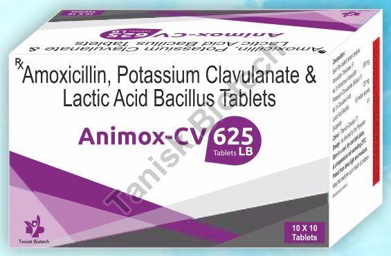 Amoxycillin 500mg, Clavulanic Acid 125mg, Lb 2.5 Million Spores Tablet
