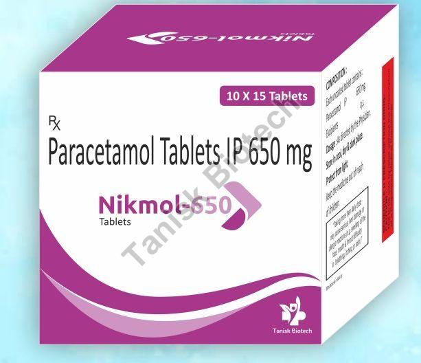 Paracetamol 650mg Tablet, Grade : Medicine Grade