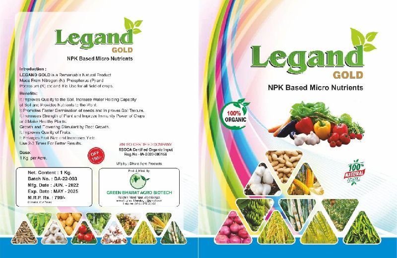NPK Based Micronutrients Organic Fertilizer