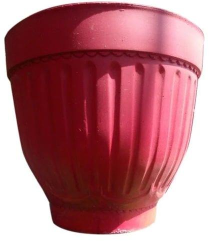 Round 11 Inch Cement Flower Pot, for Garden, Color : Red