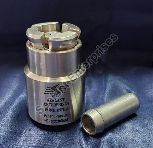 Grey Polished Stainless Steel Fuel Testing Coupler