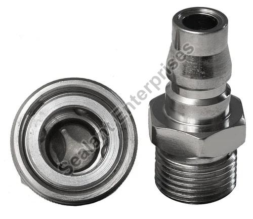 Grey Round Polished Stainless Steel Pneumatic Couplings, Certification : ISI Certified