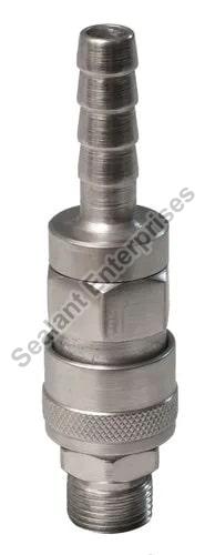 Grey Polished Stainless Steel Quick Connect Couplings, for Industrial, Shape : Round