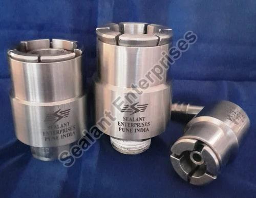 Grey Round Polished Stainless Steel Testing Coupler, for Industrial, Size : Standard