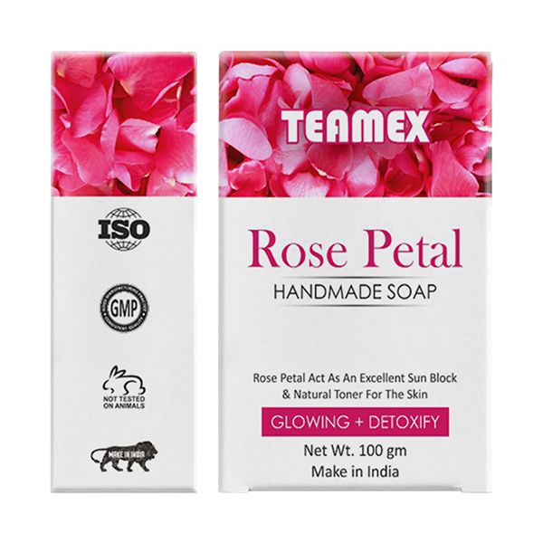 Teamex Rose Petal Handmade Soap, Color : White