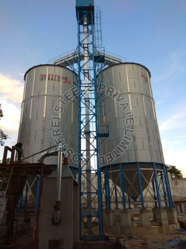Rostfrei Steels Non Polished Hopper Bottom Silos, Storage Material : Cement, Fly Ash