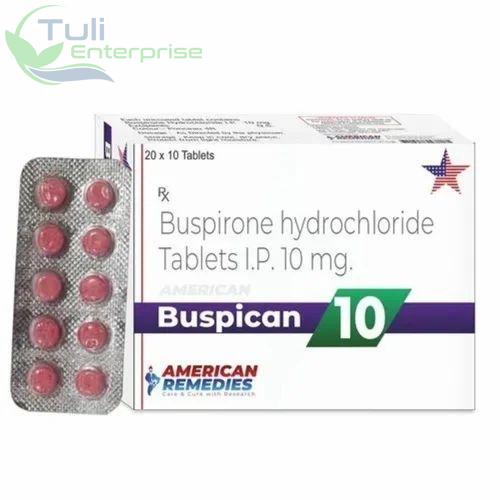 Buspican 10mg Tablet, Packaging Type : Strips
