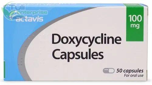 Doxycycline 100mg Capsule, Packaging Type : Box