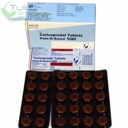 Pain O Soma 350mg Tablet, For Clinical Hospital, Composition : Carisoprodol